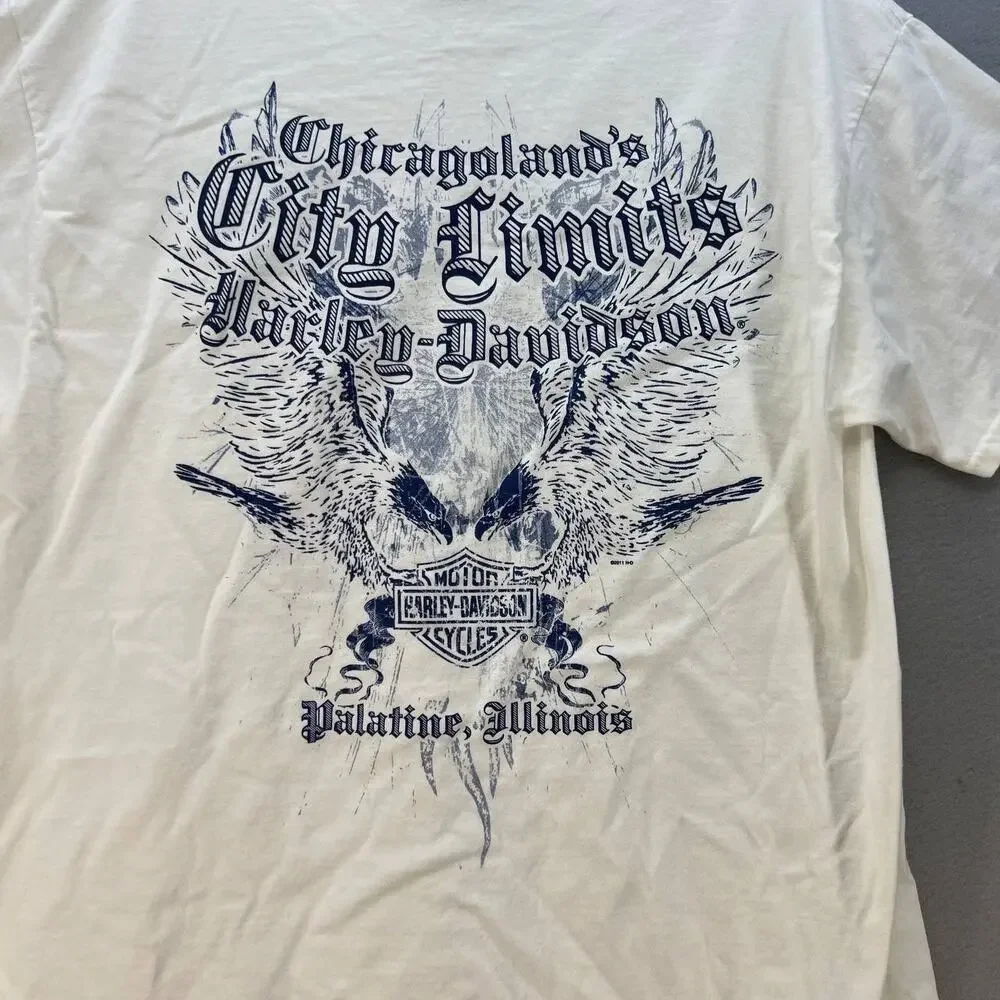 Harley Davidson Men's Chicagoland T-Shirt Size Large Short Sleeve - Picture 5 of 11